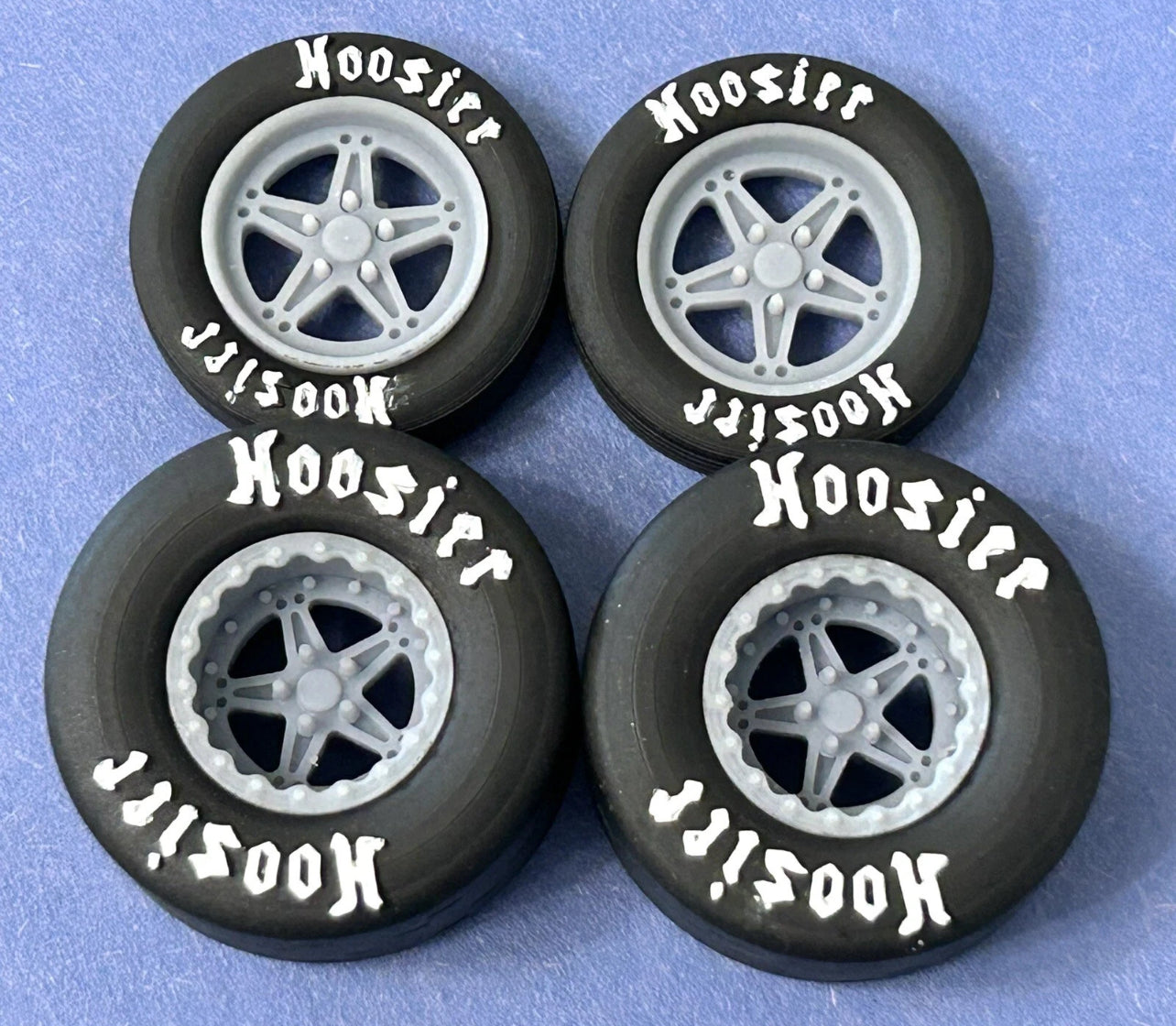 15/17-inch "Weld Comp 5" Drag Wheels W/ Slicks