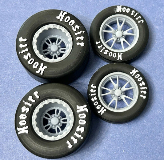 15/17-inch "Weld Full Throttle" Drag Wheels W/ Slicks