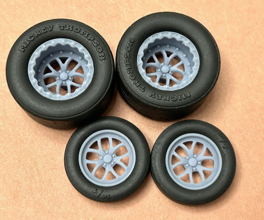 17/15-inch "Welds S76" Drag Wheels W/ Slicks